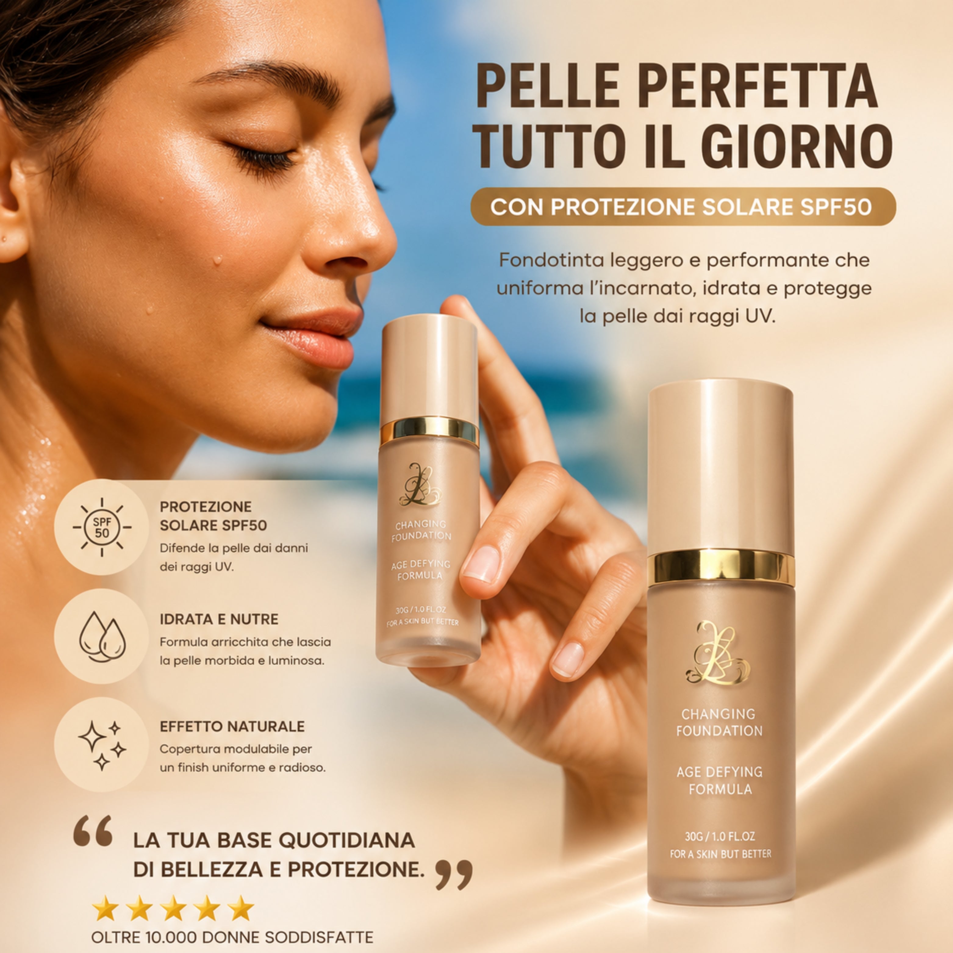 Fondotinta Adattivo Effetto Pelle Perfetta SPF50